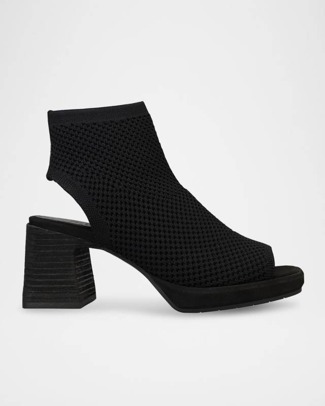 Knit Pull-On Platform Booties